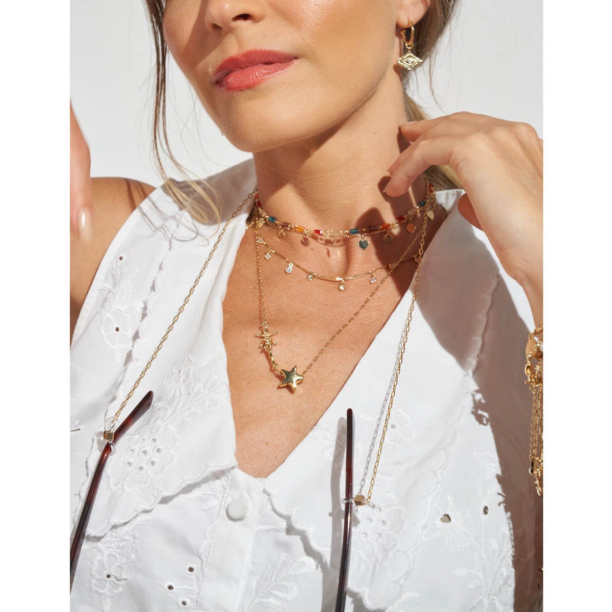 Colar Mystic Star Dourado Dourado 2