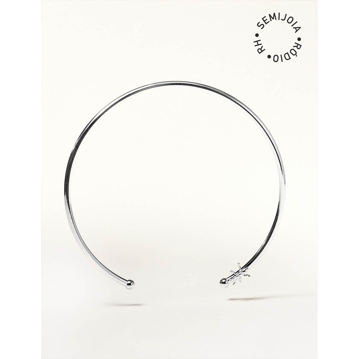 Colar Essential Aro G Prateado Semijoia Prata 1