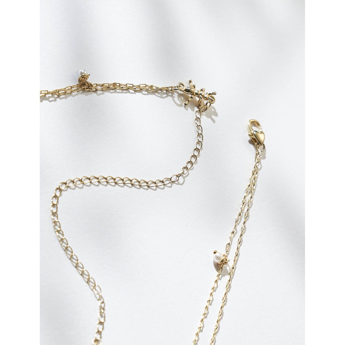 Essential Cinto / Colar De Corrente Com Pérolas Dourado 4