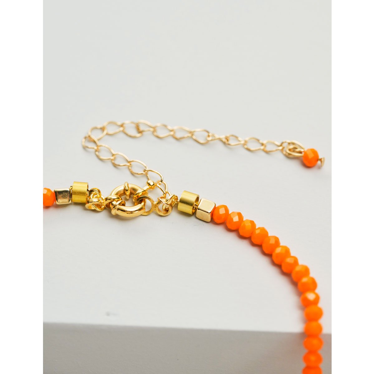 Choker Cristais Laranjas com Banho Dourado Laranja 5