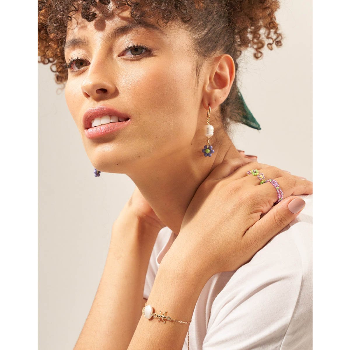 Pulseira Essential Pearl Pérola Barroca com Banho Dourado Dourado 3