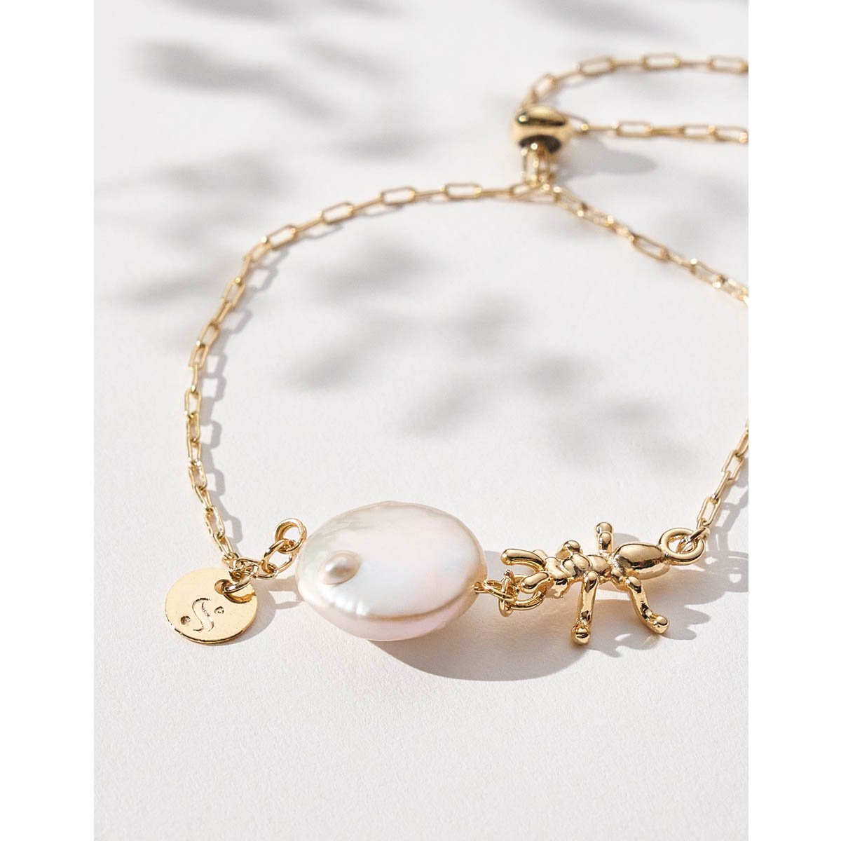 Pulseira Essential Pearl Pérola Barroca com Banho Dourado Dourado 5