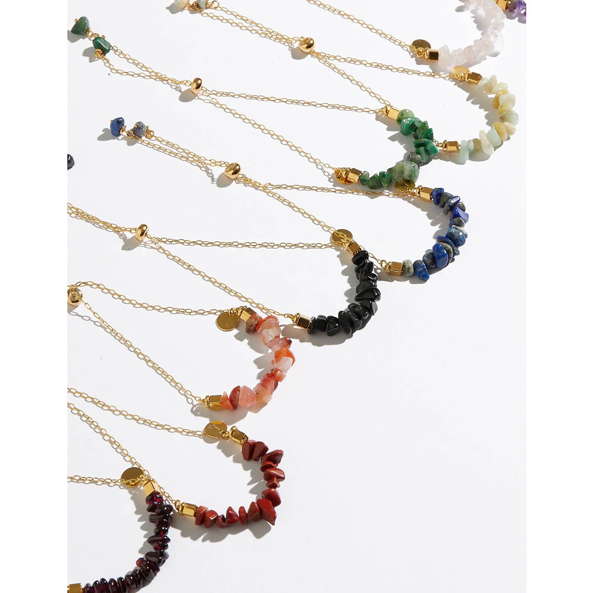 Pulseira de Cascalhos Quartzo Rosa (Signo Touro) com Banho Dourado Dourado 6
