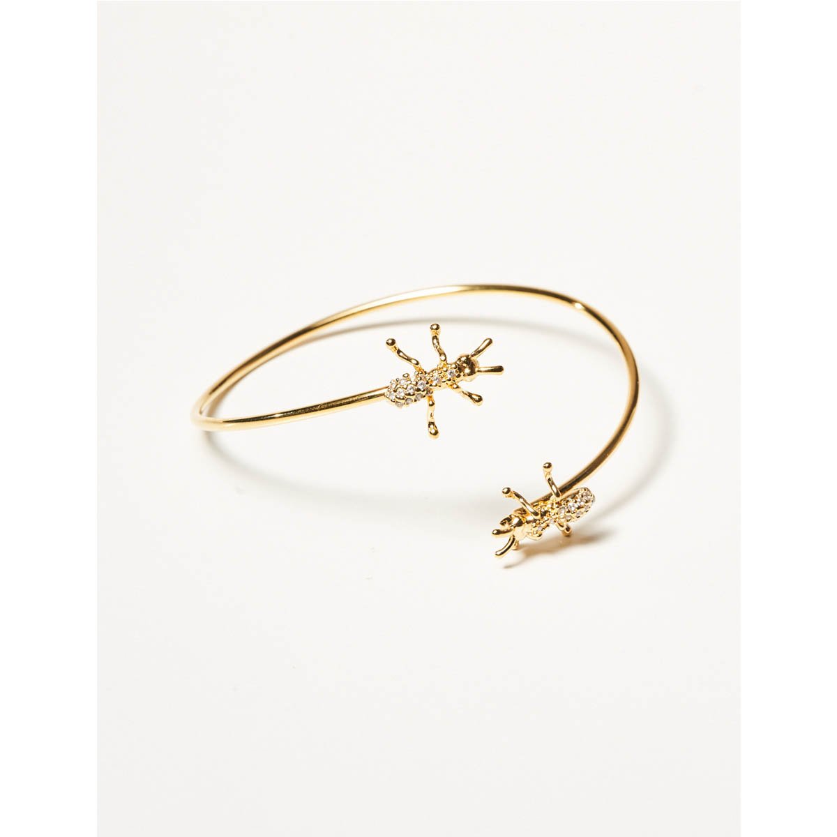 Pulseira Bracelete Formiga Cravejada Sante Ouro 18k - Semijoia Dourado 3
