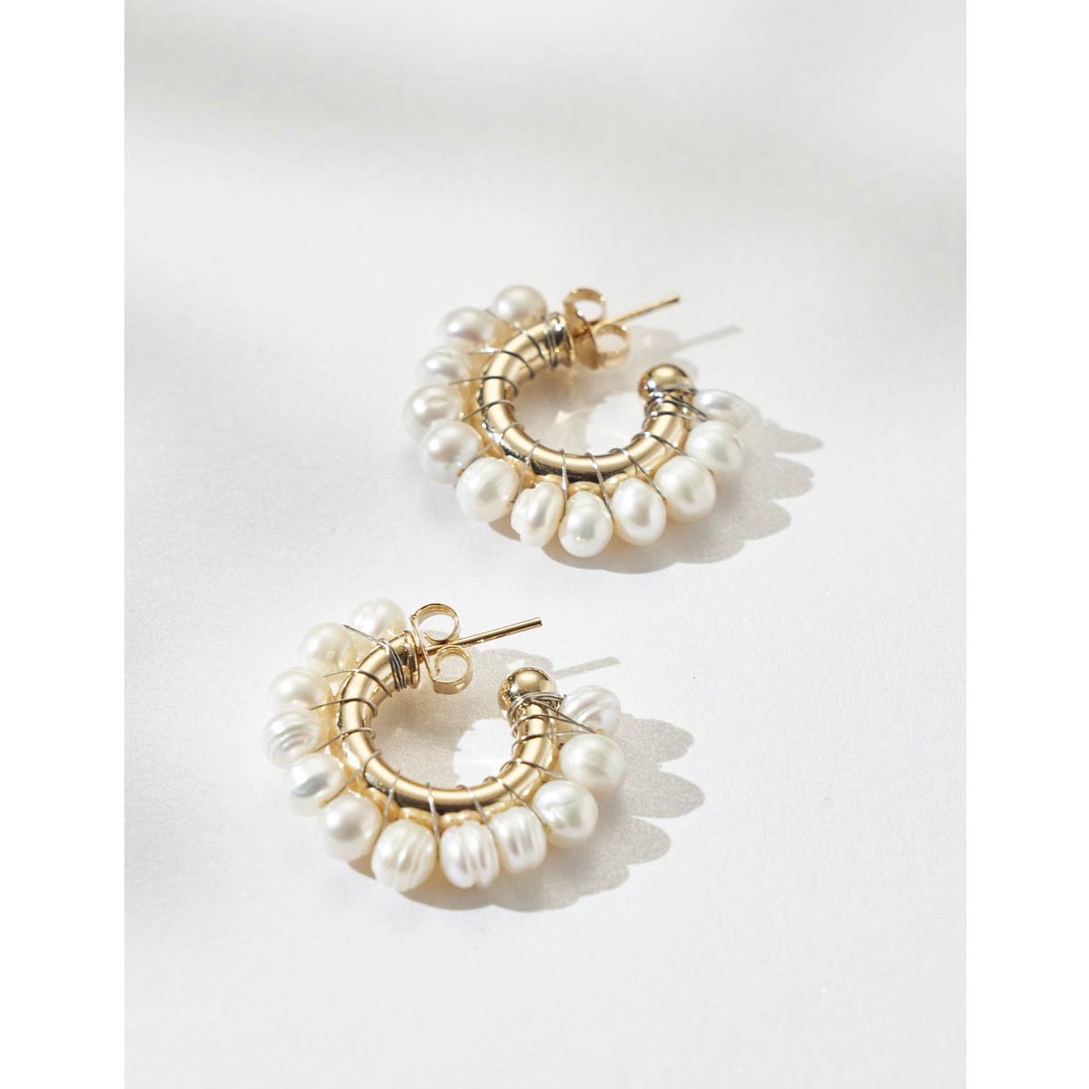 Brinco de Argola Only Pearls Pérolas Barrocas - com Banho Dourado Dourado 2