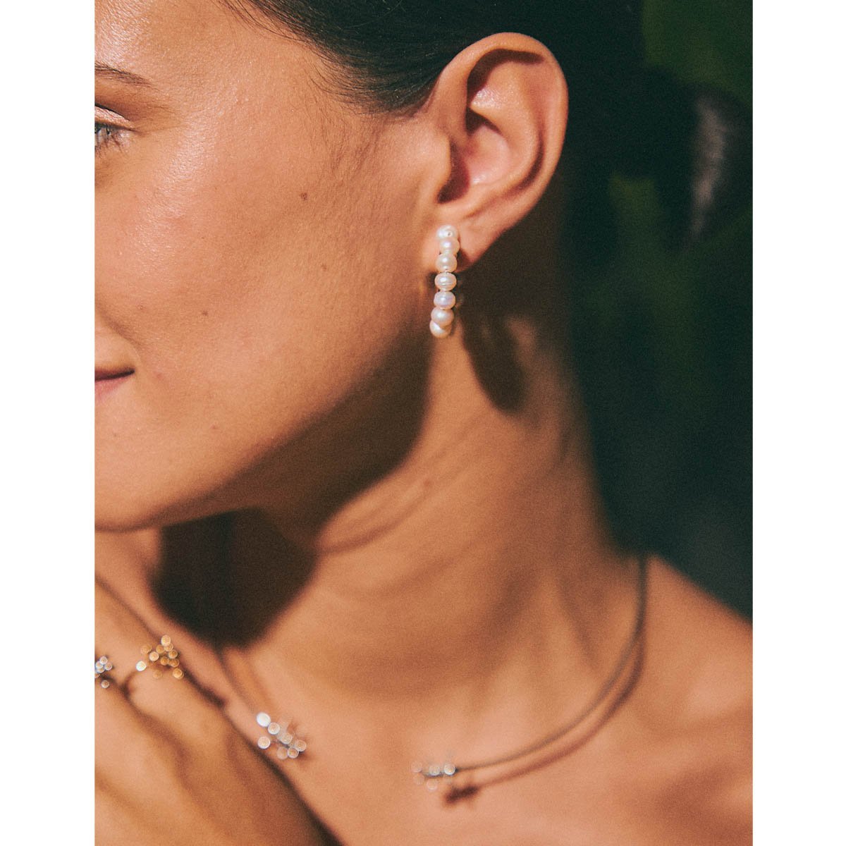 Brinco de Argola Only Pearls Pérolas Barrocas - com Banho Dourado Dourado 3
