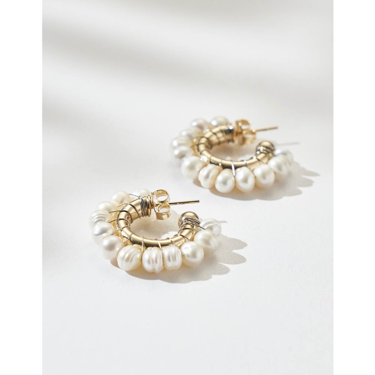 Brinco de Argola Only Pearls Pérolas Barrocas - com Banho Dourado Dourado 5