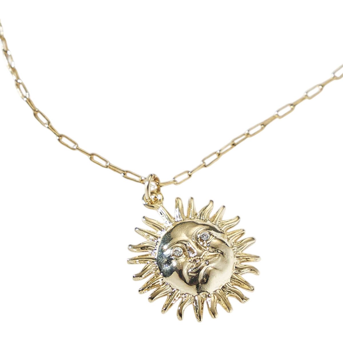 Colar Mystic Sol Delicado com Banho Dourado