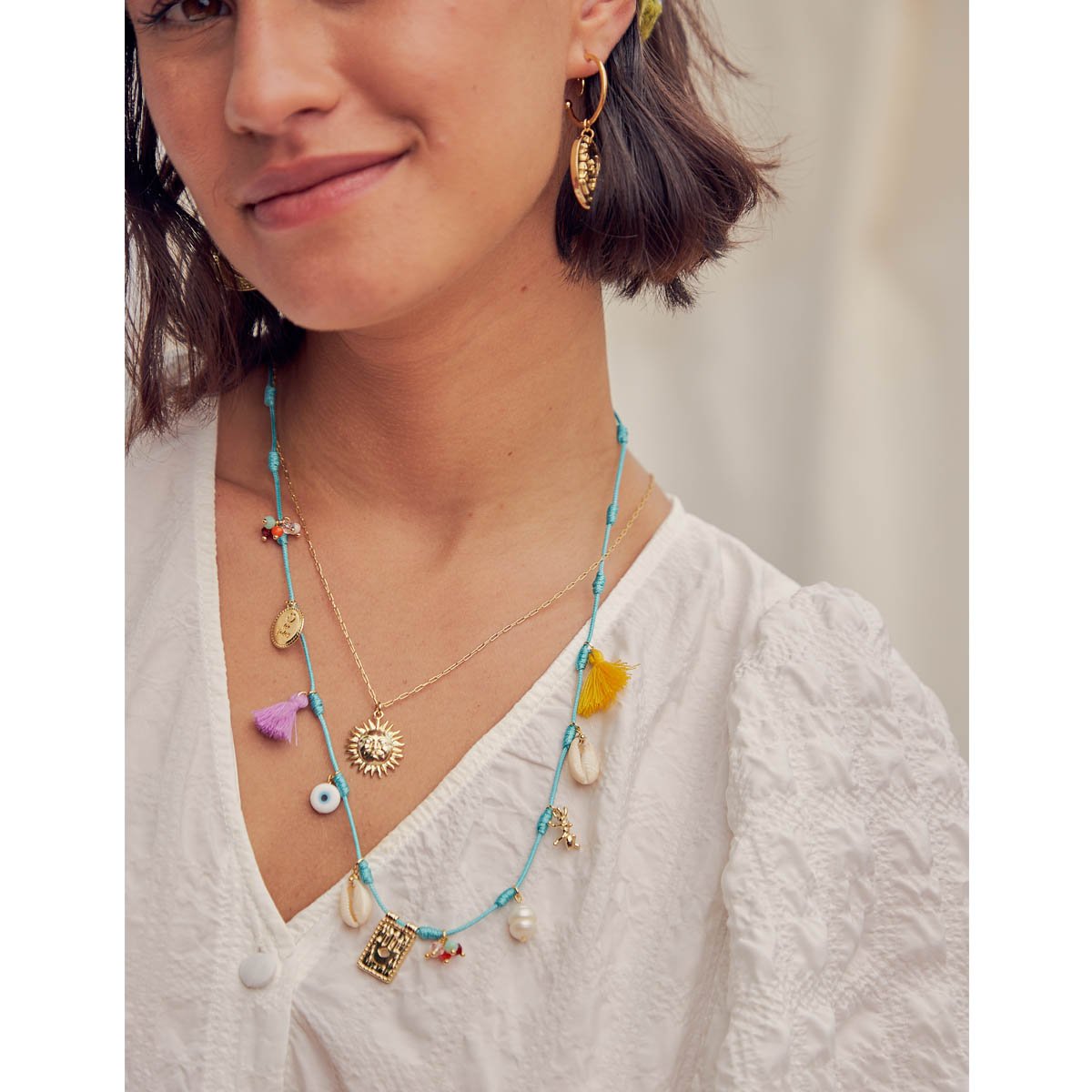 Colar Mystic Sol Delicado com Banho Dourado Dourado 3