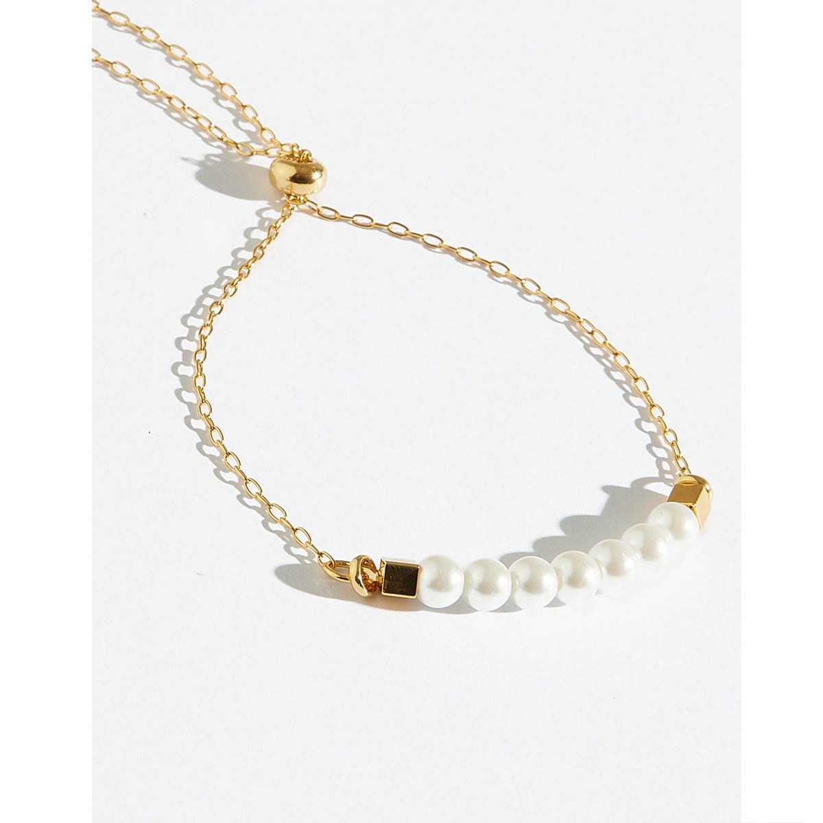 Pulseira Clássica Pérolas com Banho Dourado Dourado 2
