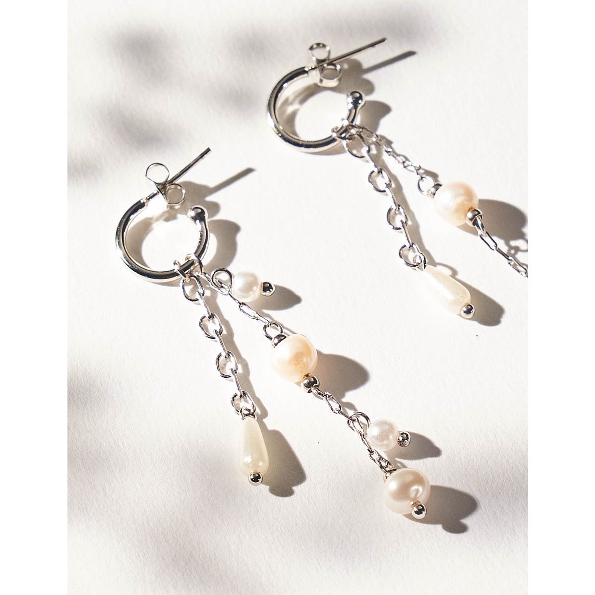 Brinco Essential Pearls Silver com Banho Prateado Prata 3