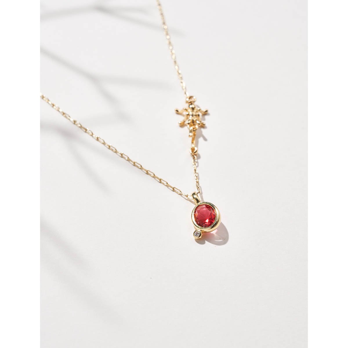 Colar Infinito Longo Rosa Pink com Banho Dourado Dourado 2