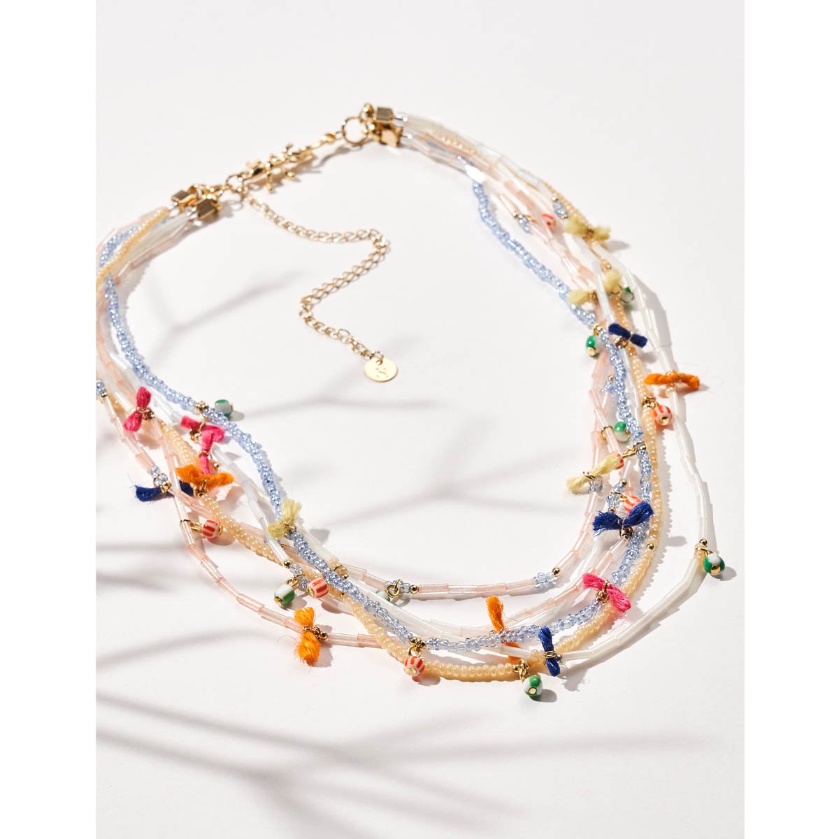 Colar Cotton Candy Canutilhos com Banho Dourado Multicores 4