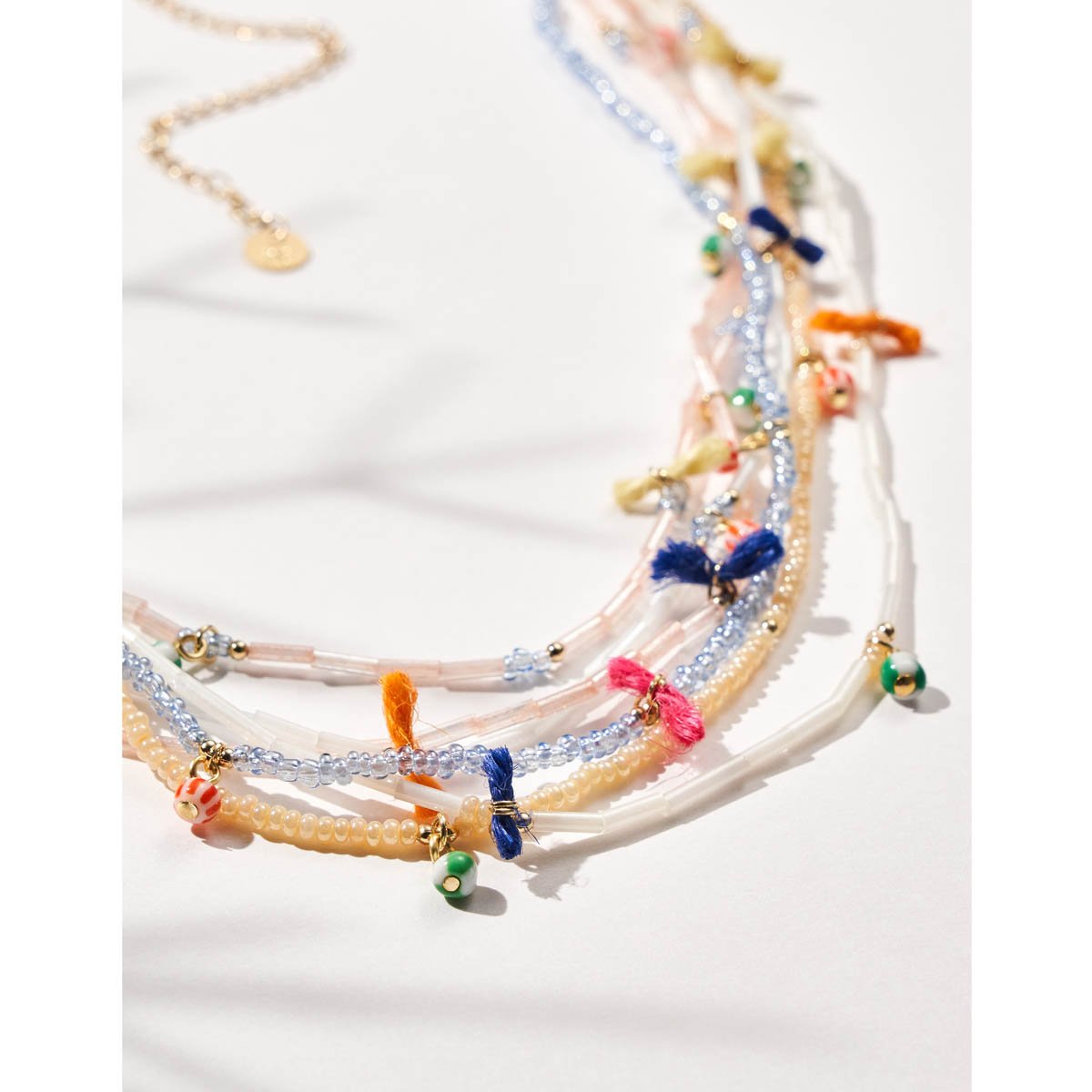 Colar Cotton Candy Canutilhos com Banho Dourado Multicores 5
