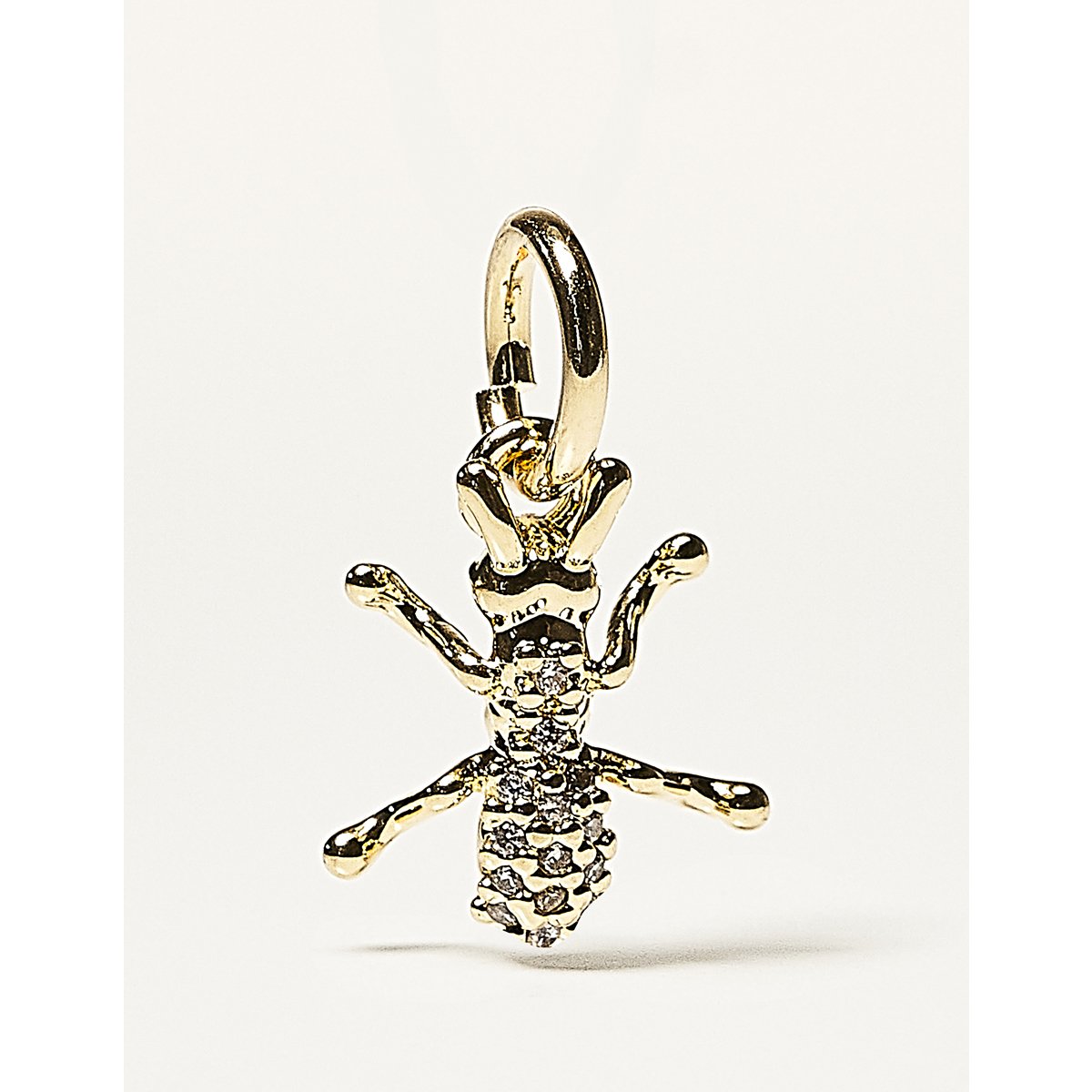 Colar Veludo + Pingente Formiga Cravejada Banhado a Ouro 18k - Semijoia Preto 5