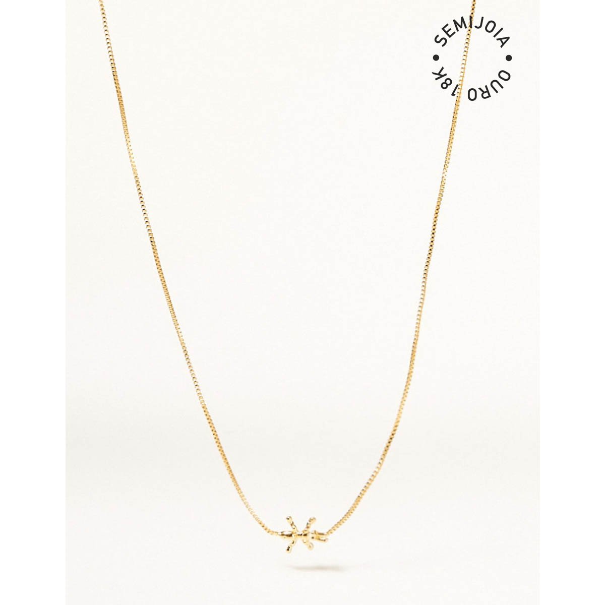 Colar Choker Mini Formiga Banhado a Ouro 18k - Semijoia