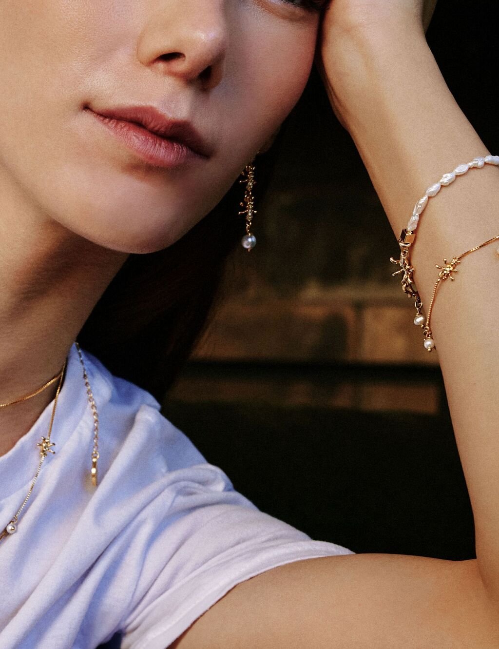 Pulseira Mini Formigas Cravejadas + Pérola Banhada a Ouro 18k - Semijoia Dourado 5