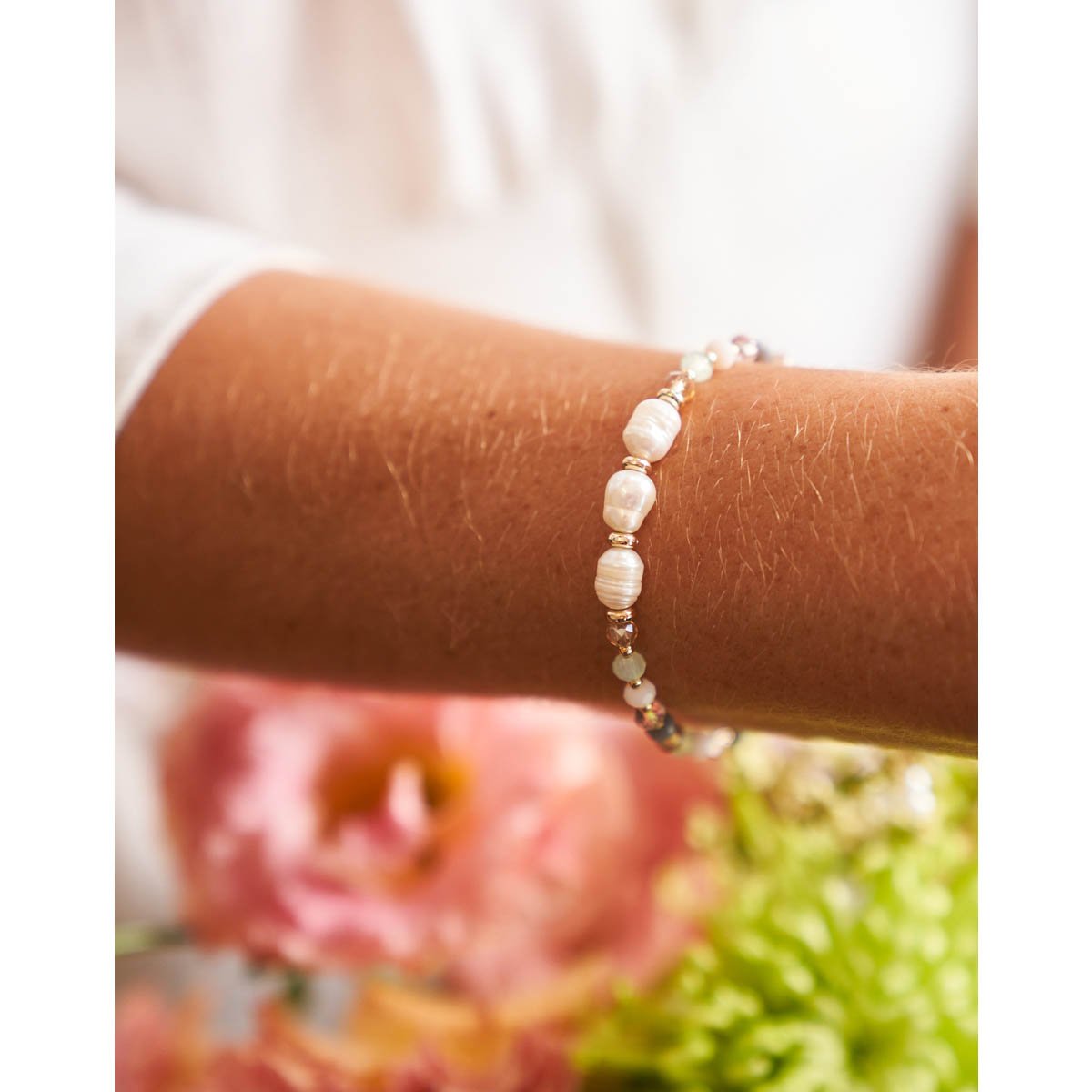 Pulseira Candy Pearls com Banho Dourado Dourado 2