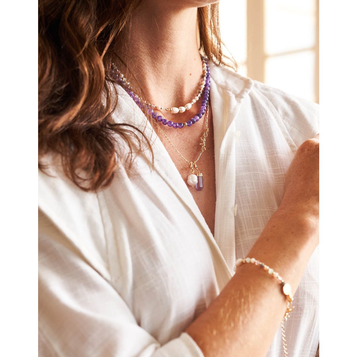 Pulseira Candy Pearls com Banho Dourado Dourado 3
