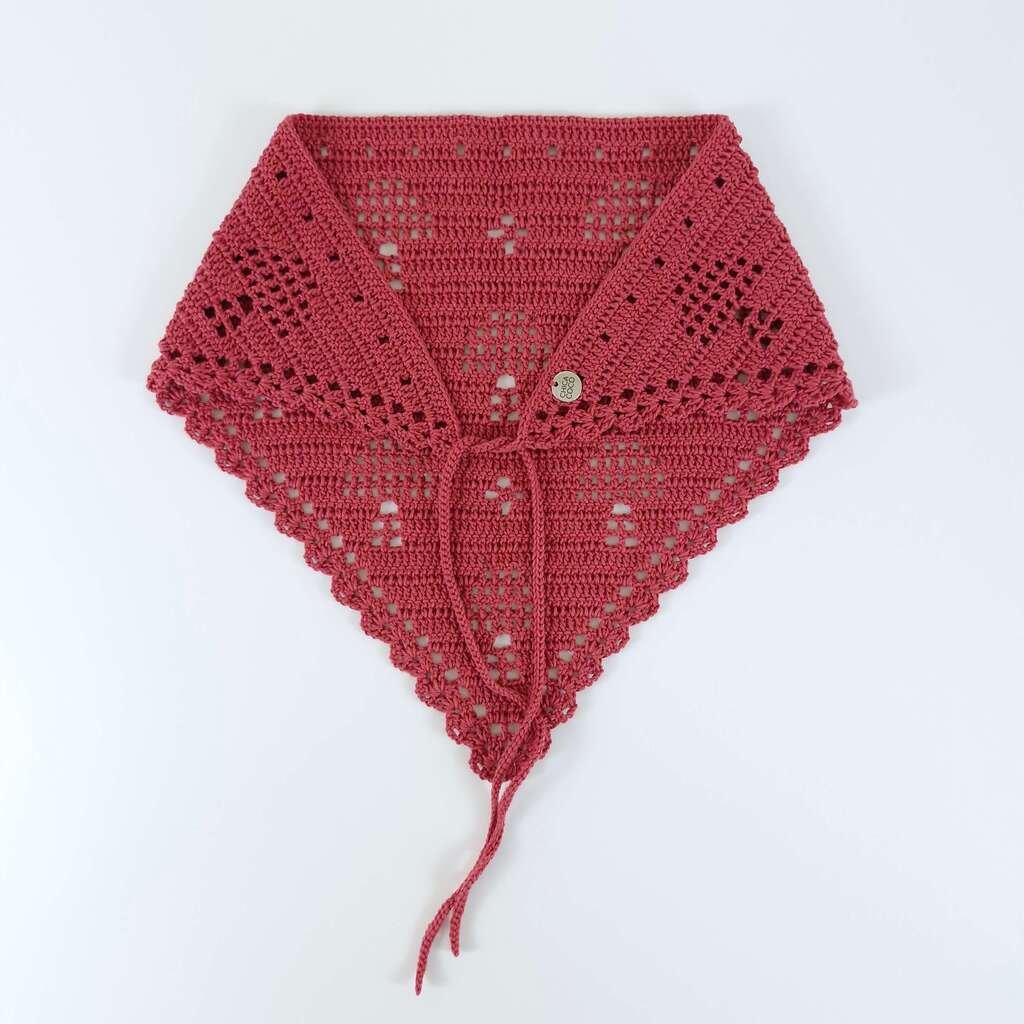 Bandana de Crochê Cogumelo Azevinho
