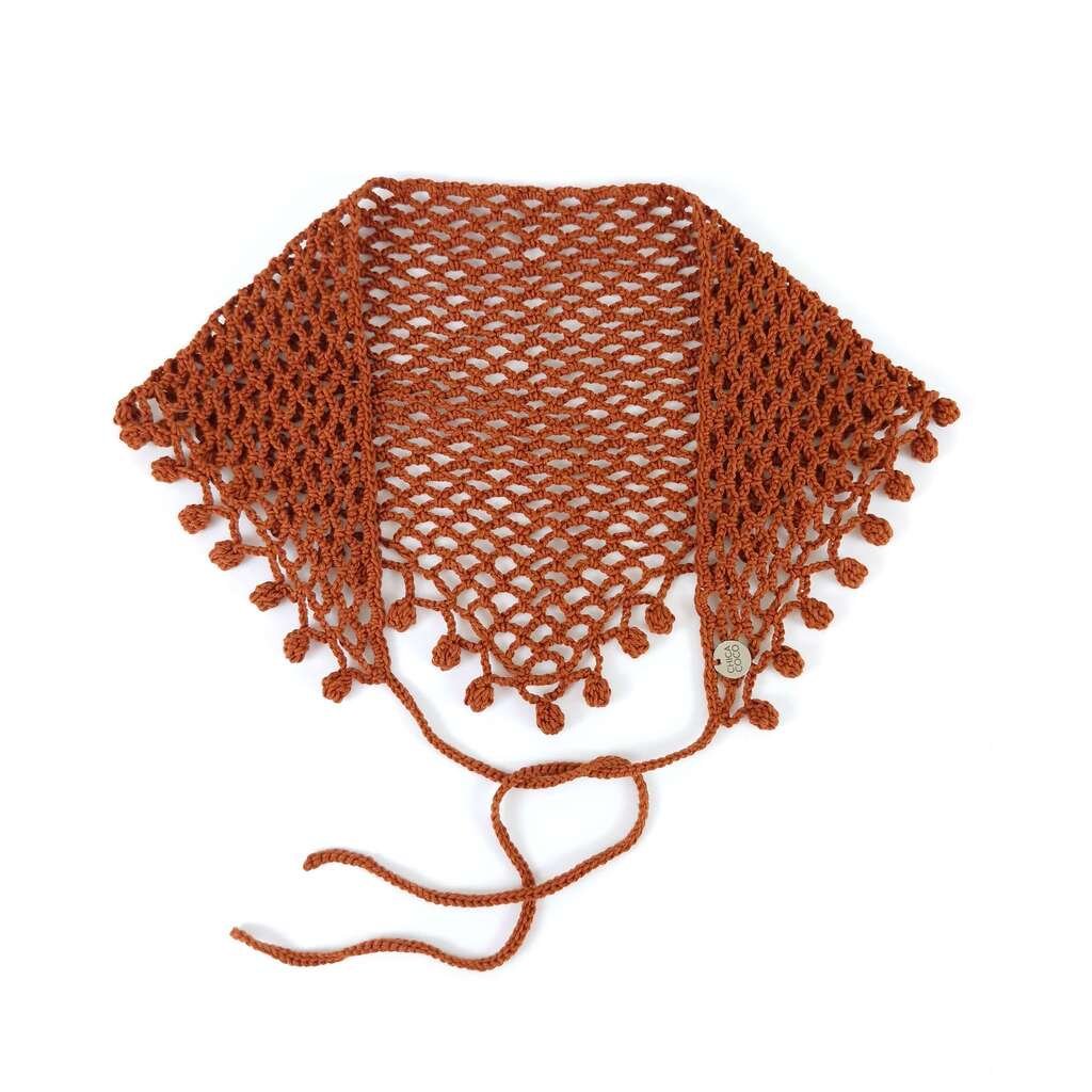 Bandana de Crochê Redinha Terracota