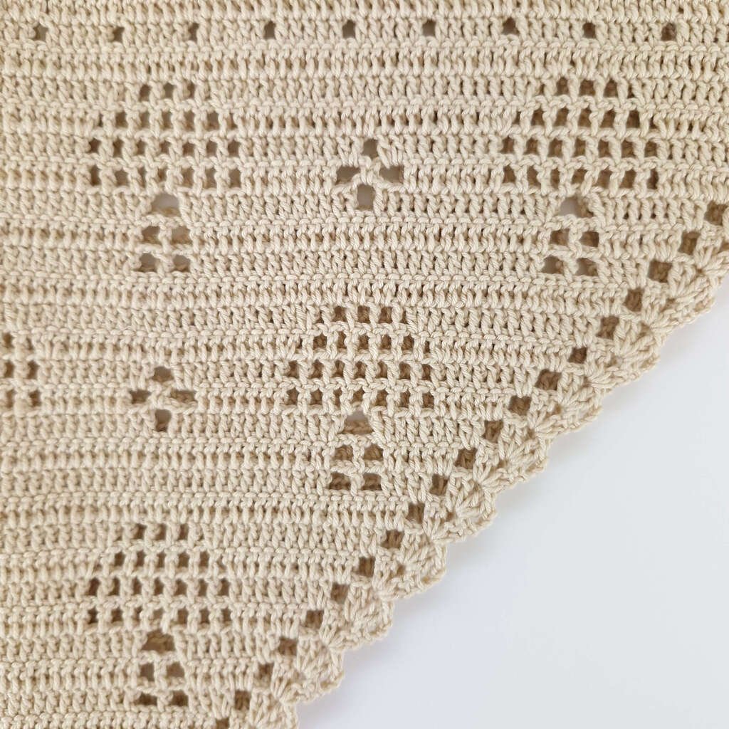Bandana de Crochê Cogumelo Porcelana Bege 2
