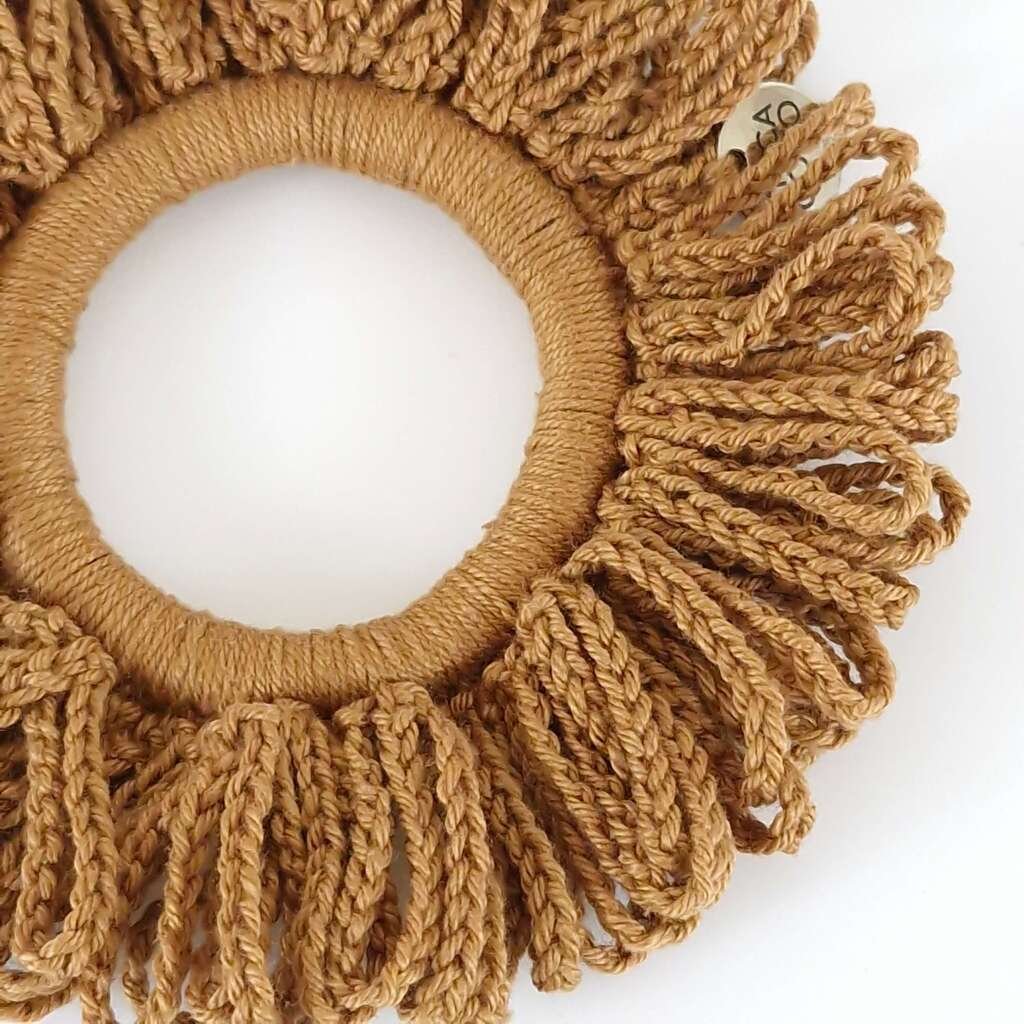 Scrunchie Argola em Crochê Craft Marrom 2