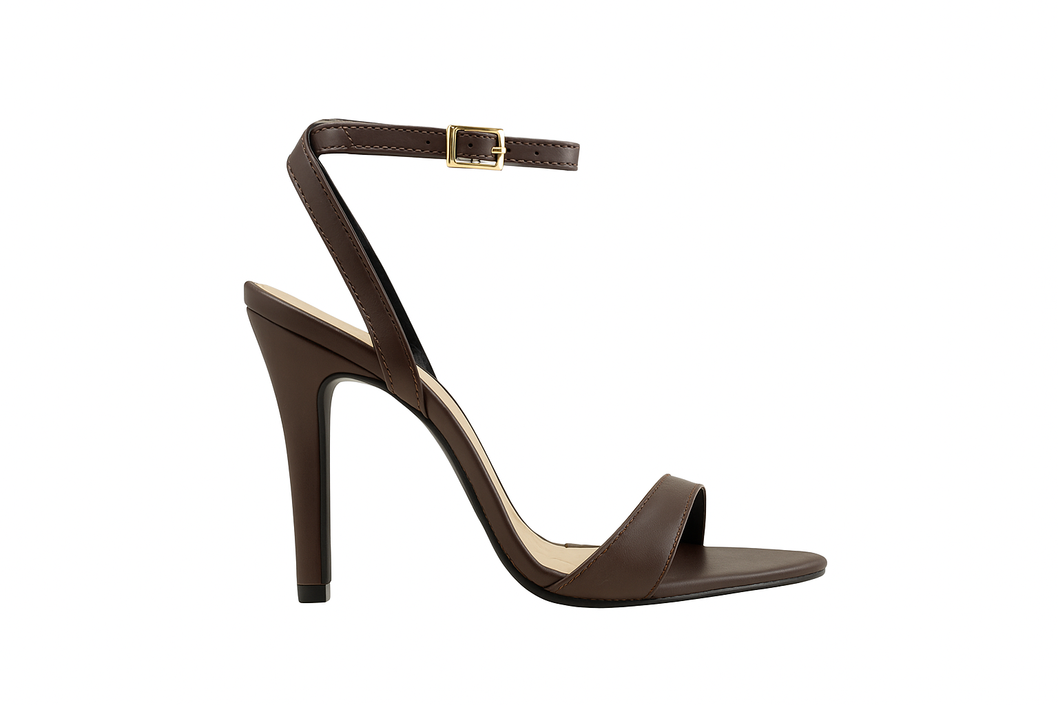 Sandalia Micaella Queops Salto Alto Fino Cafe