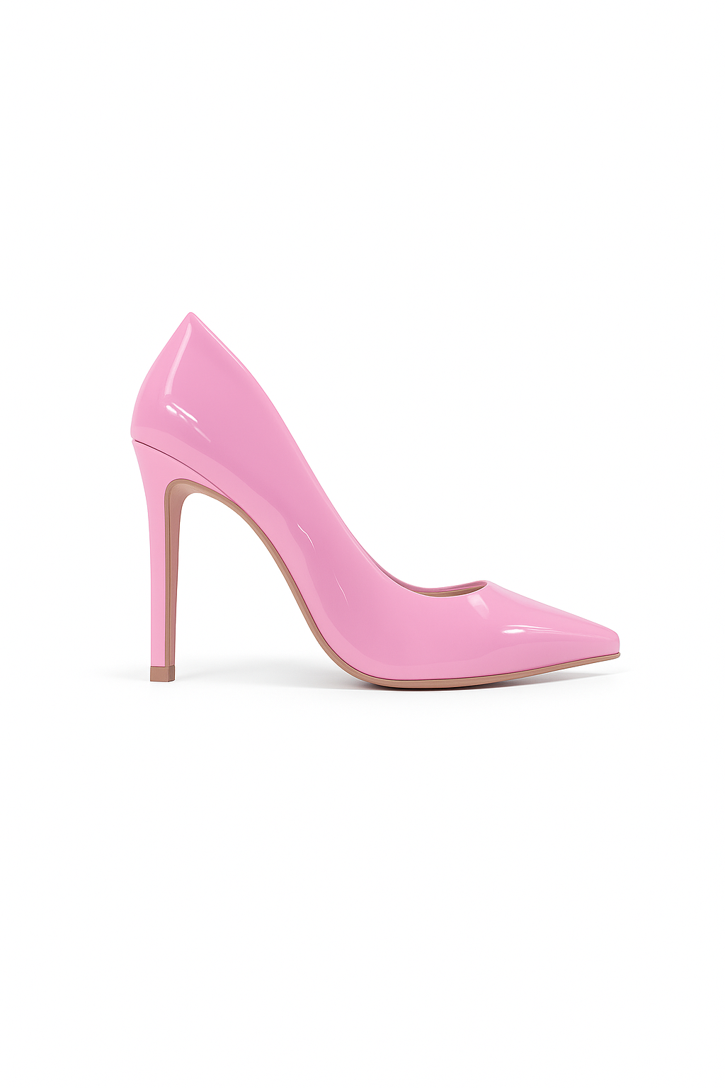Sapato Scarpin Queops Verniz Rosa Bale Salto Fino
