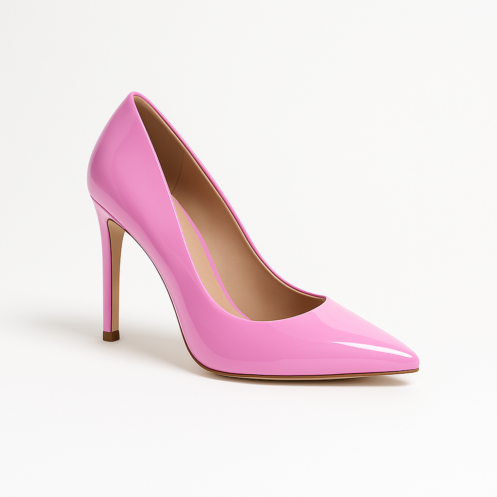 Sapato Scarpin Queops Verniz Rosa Bale Salto Fino Rosa 3