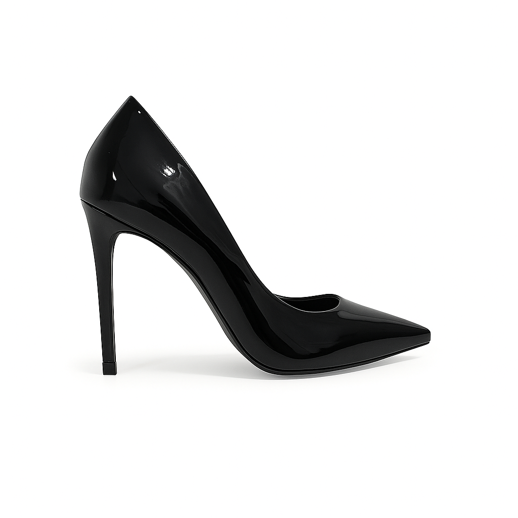 Sapato Scarpin Queops Verniz Preto Salto Fino Queops