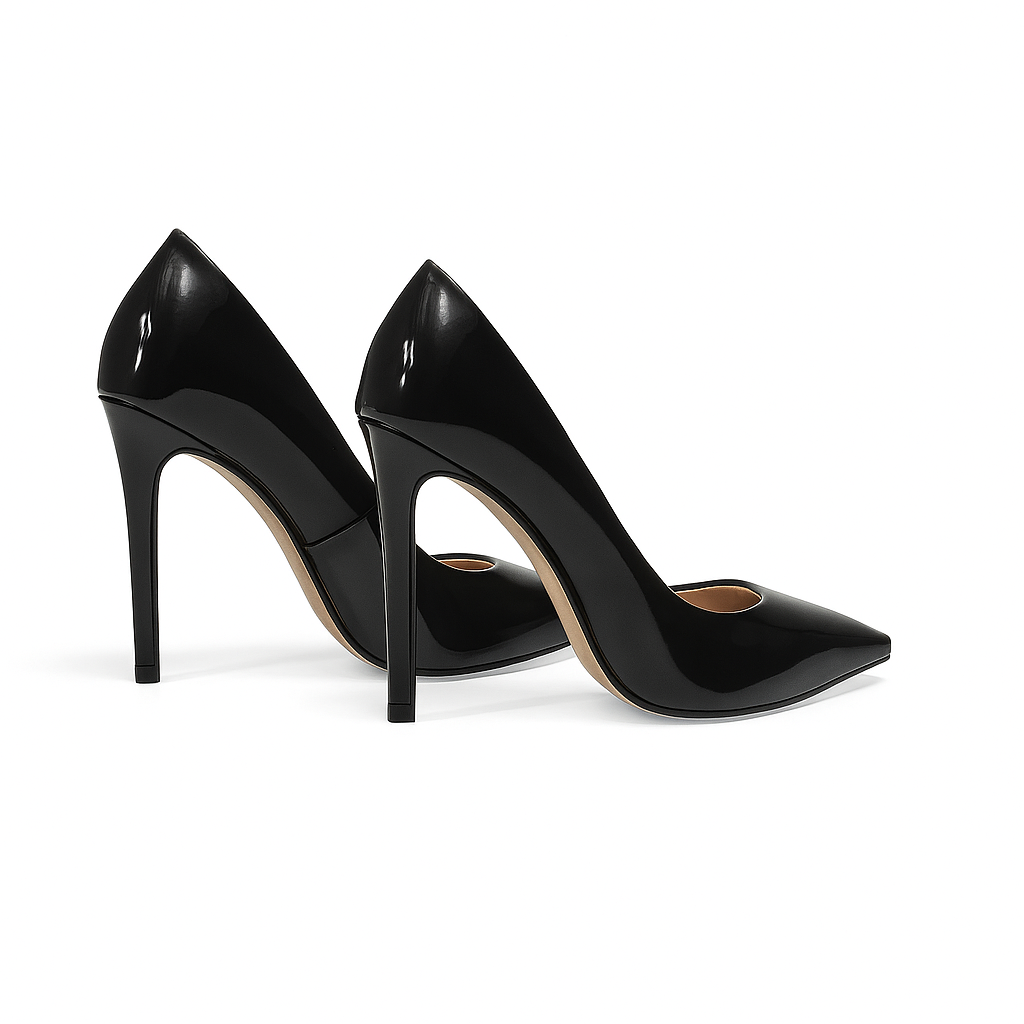 Sapato Scarpin Queops Verniz Preto Salto Fino Queops Preto 2