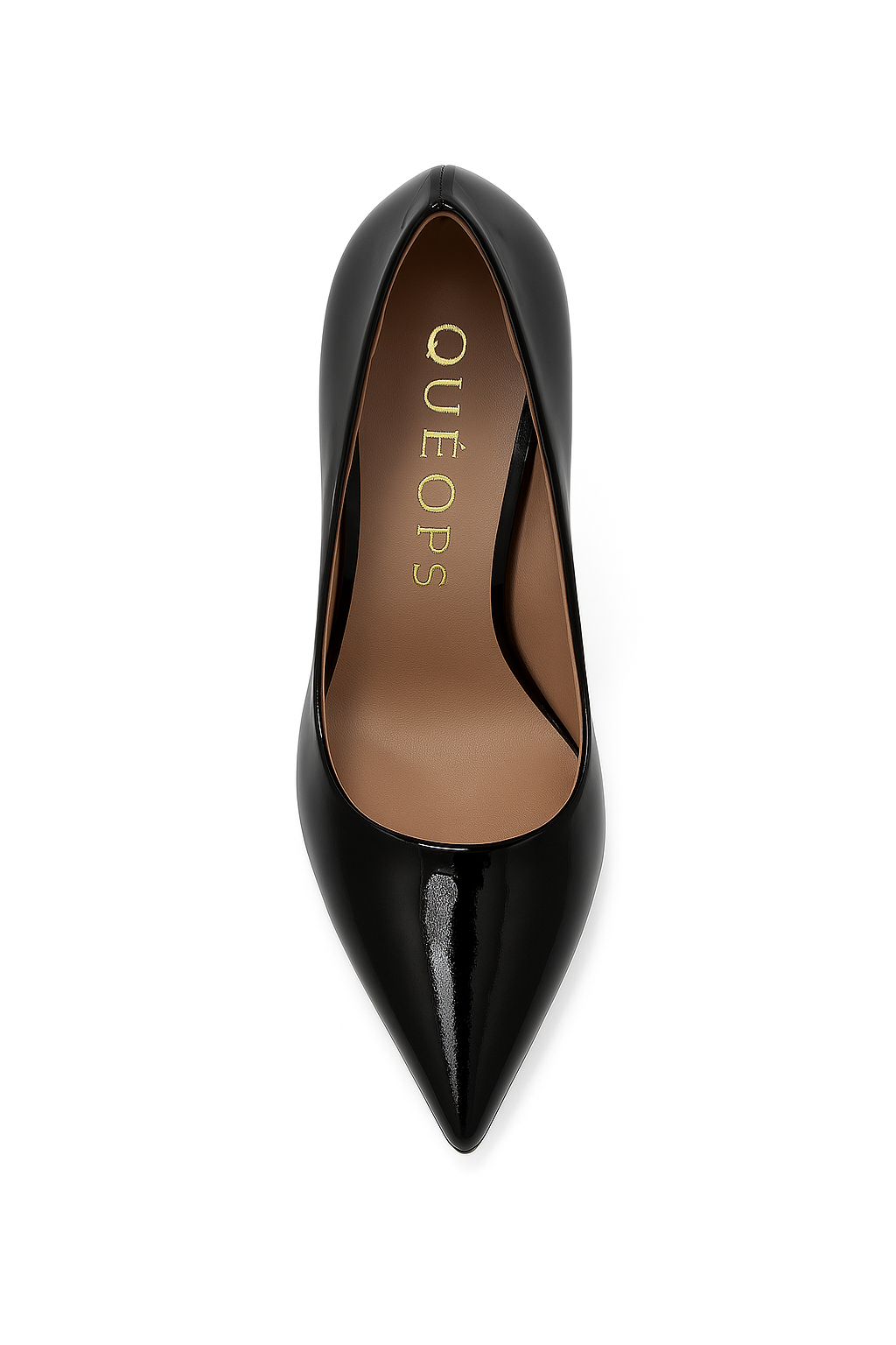 Sapato Scarpin Queops Verniz Preto Salto Fino Queops Preto 3
