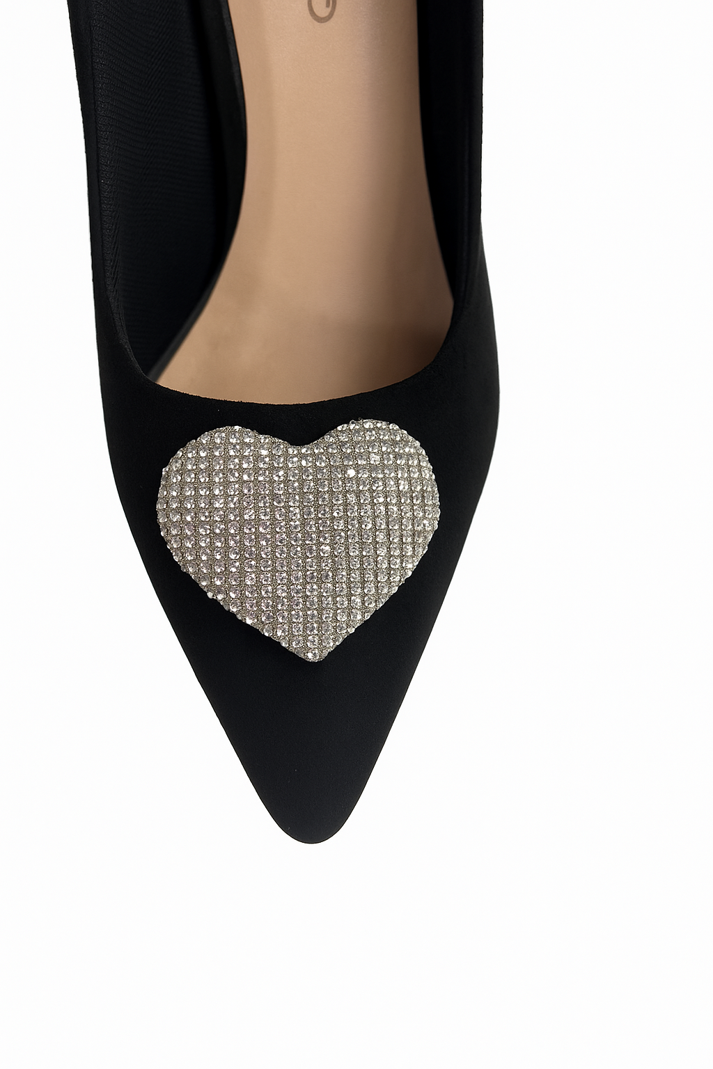 Scarpin Camurca Heart Preto Queops Preto 3