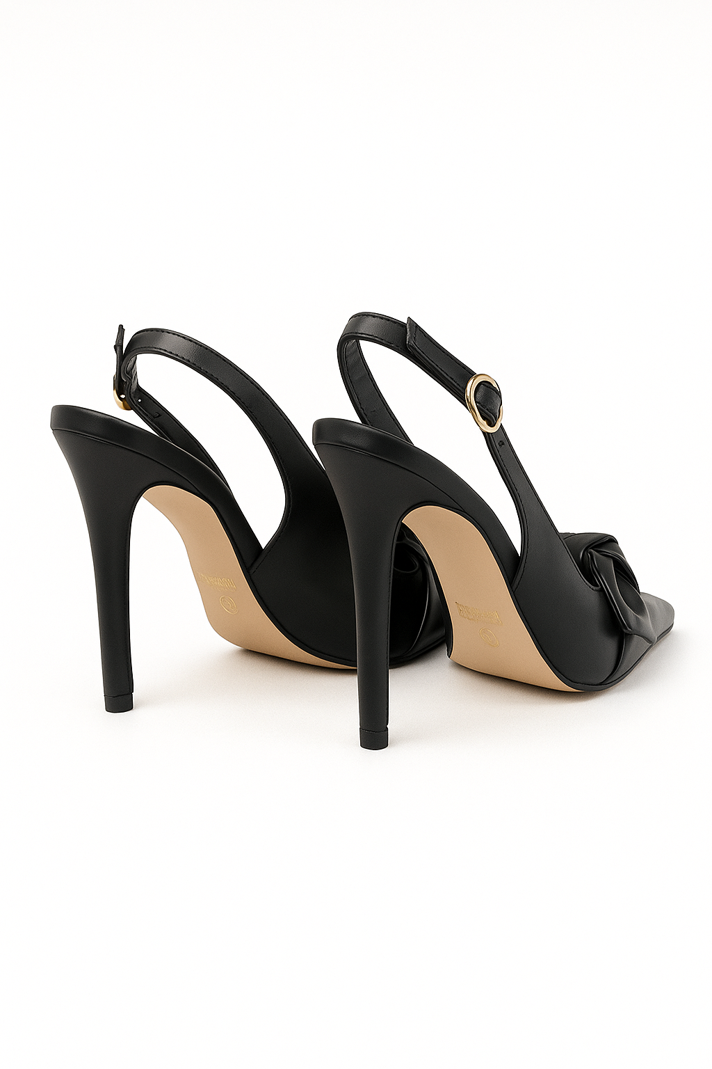 Scarpin Slingback Preto Salto Alto Anne Preto 2