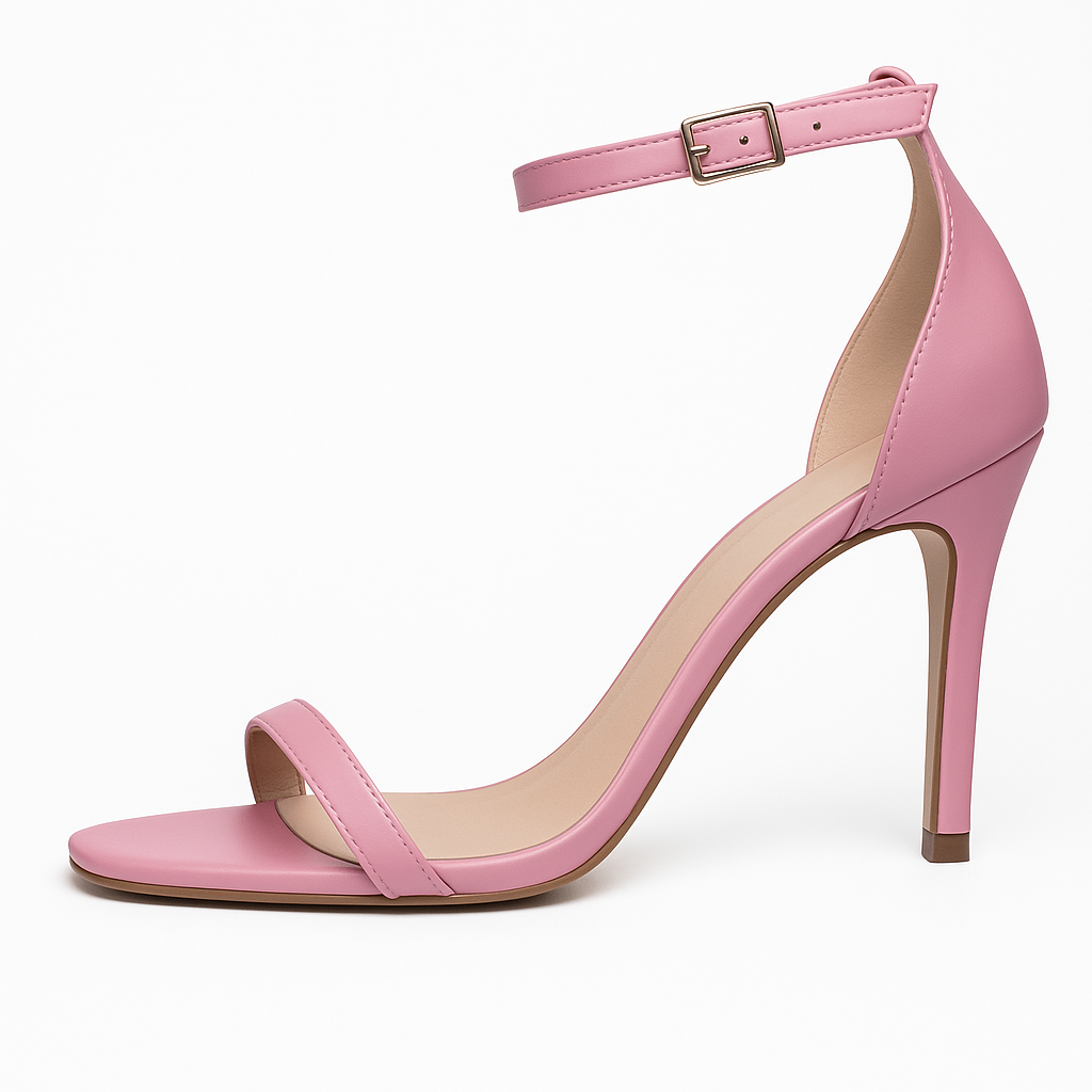 Sandalia Alice Rosa Salto Alto Fino Queops