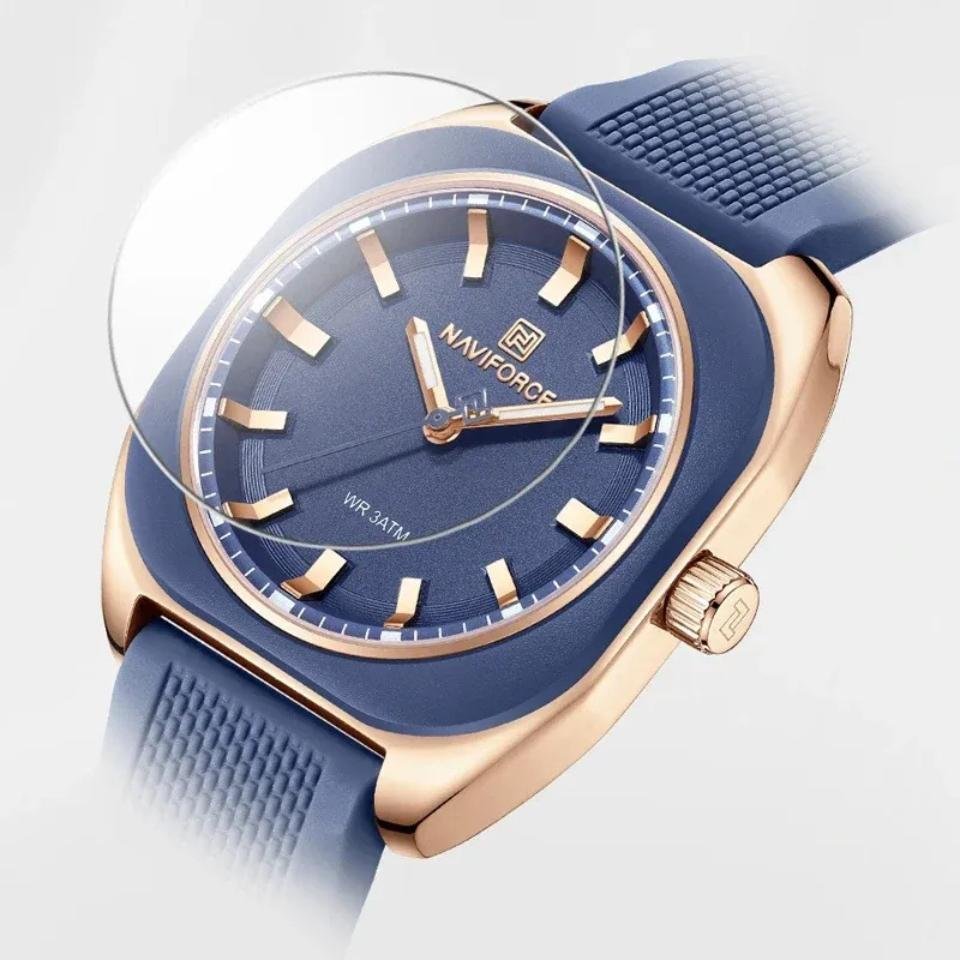 Novo Relogio de Pulso Feminino de Luxo NAVIFORCE 5061 Azul 2