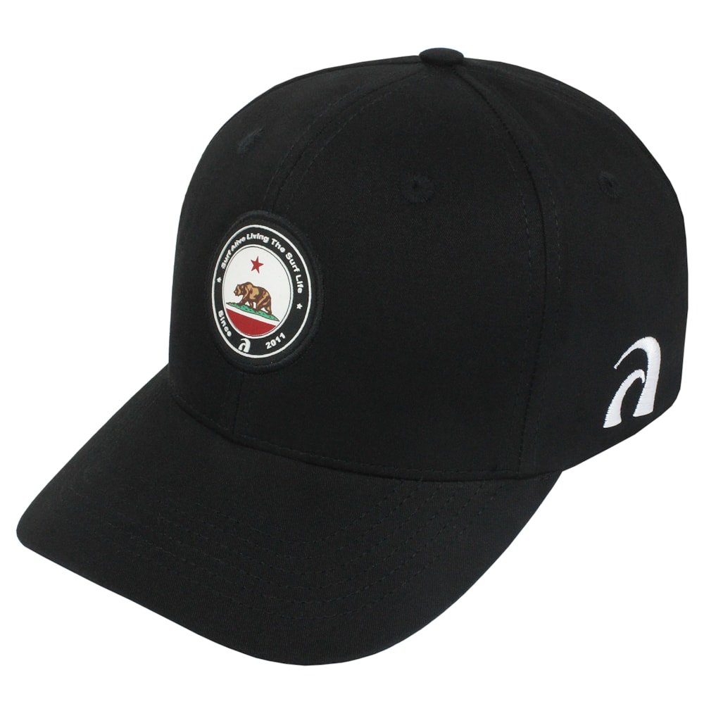 Boné Surf Alive California Republic Preto