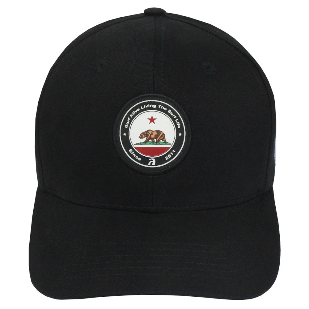 Boné Surf Alive California Republic Preto Preto 2