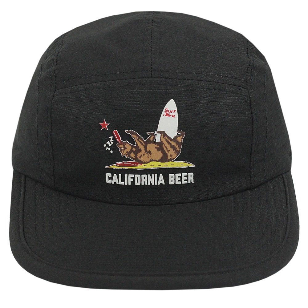 Boné Surf Alive Five Panel California Beer Black Preto 2