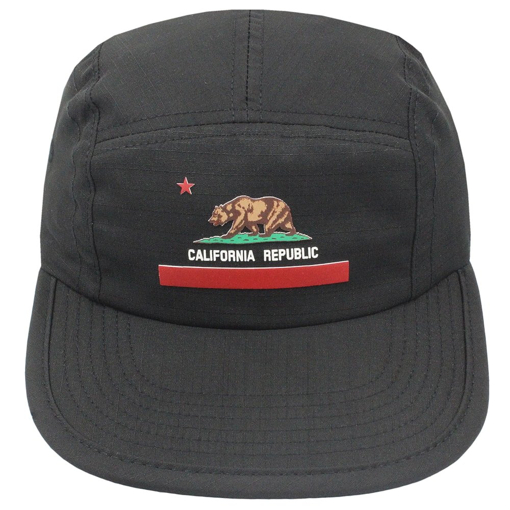 Boné Surf Alive Five Panel California Republic Black Preto 2