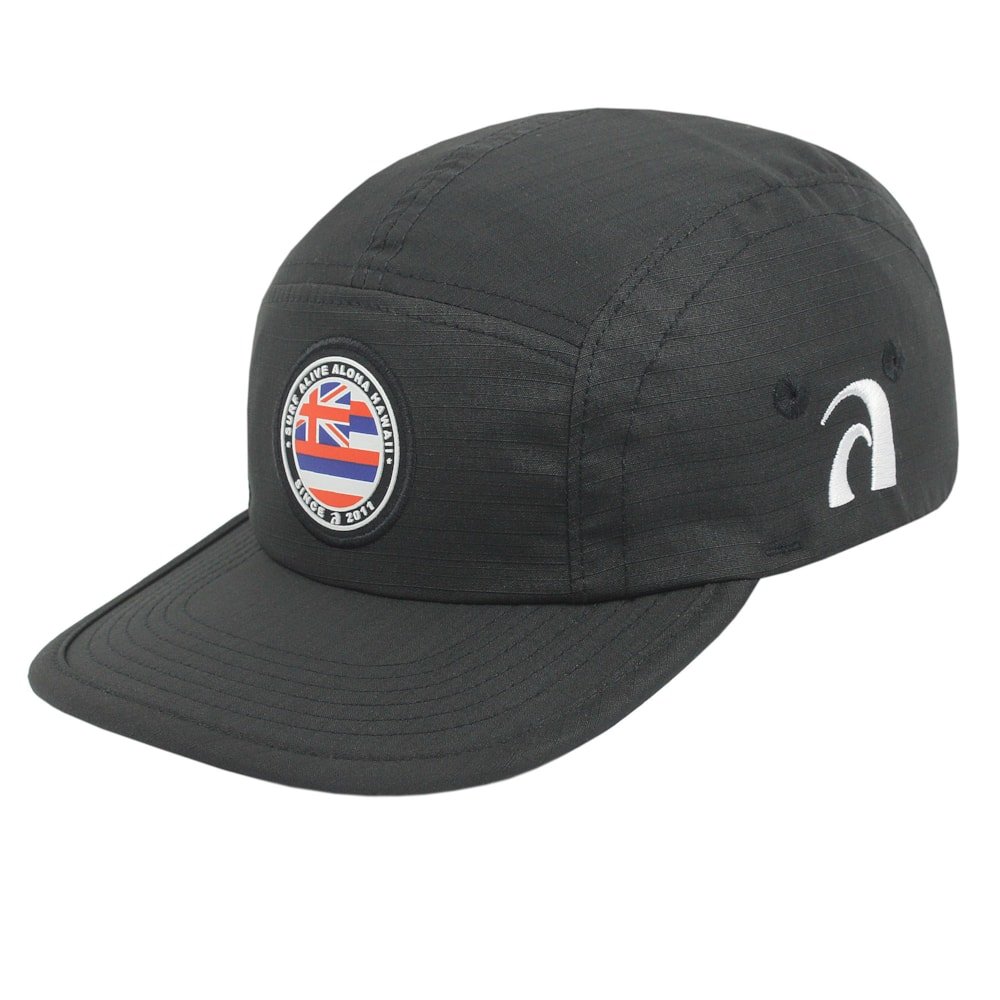 Boné Surf Alive Five Panel Aloha Hawaii Black Preto 1