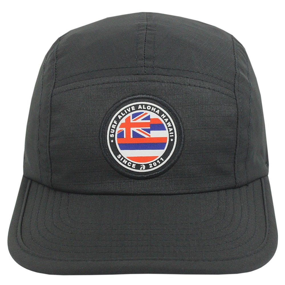 Boné Surf Alive Five Panel Aloha Hawaii Black Preto 2