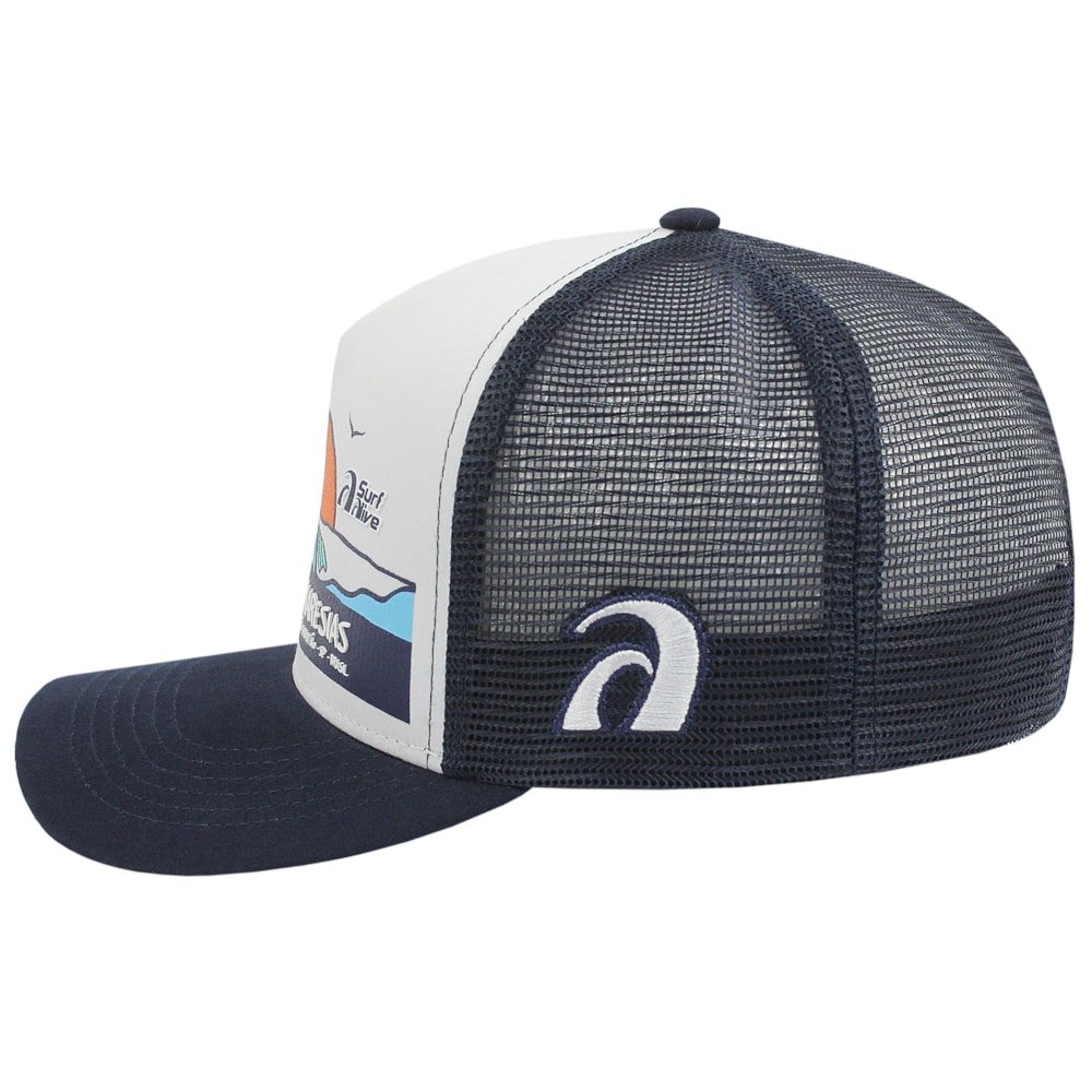 Boné Surf Alive Maresias Trucker Azul Branco/Azul 4