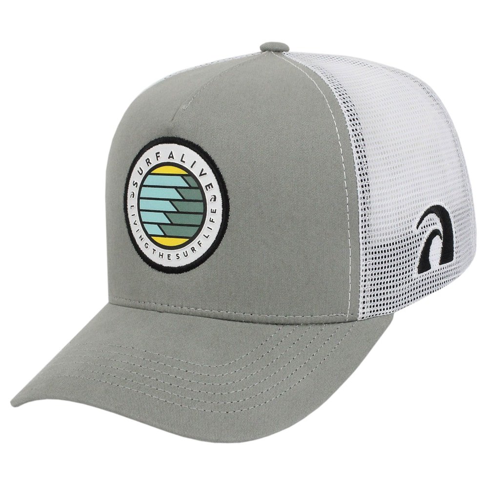 Boné Surf Alive Trucker Waves Cinza Cinza 1