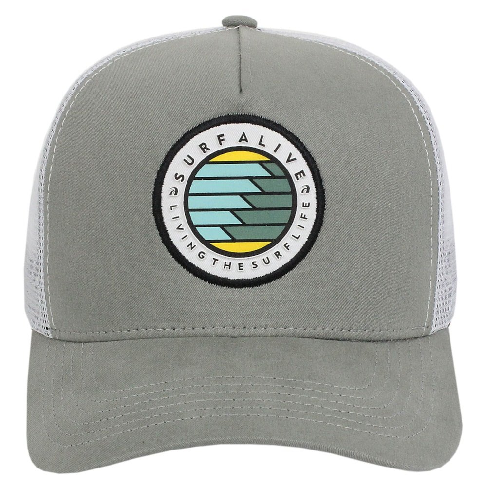 Boné Surf Alive Trucker Waves Cinza Cinza 2