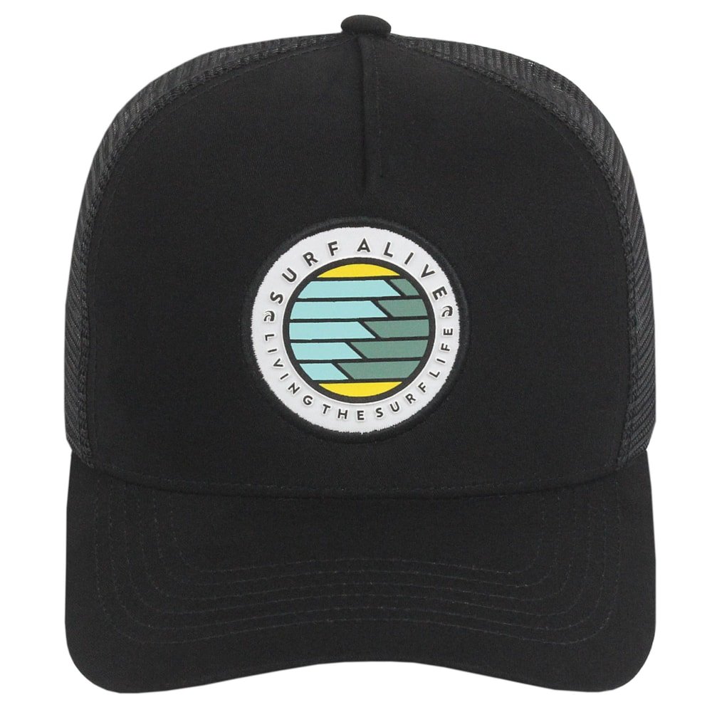 Boné Surf Alive Trucker Waves Preto Preto 2