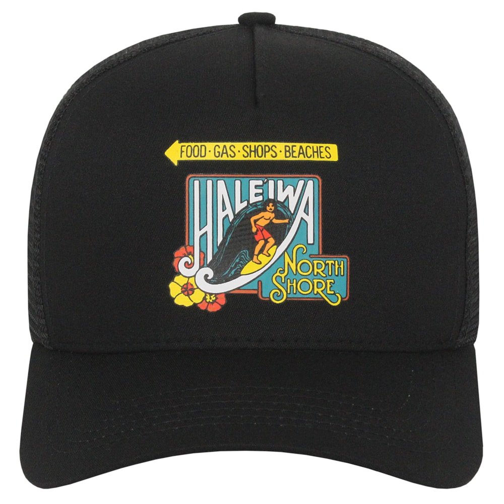Boné Surf Alive Haleiwa Trucker Black Preto 2