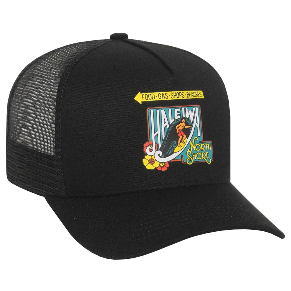 Boné Surf Alive Haleiwa Trucker Black Preto 3