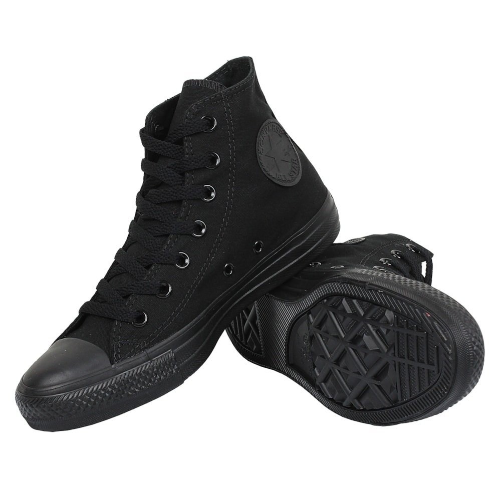 Tênis Converse Chuck Taylor All Star Hi Monocrome Preto Preto 3
